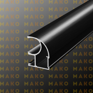 Профиль вертикальный асимметричный MS125 Черный браш (A25)